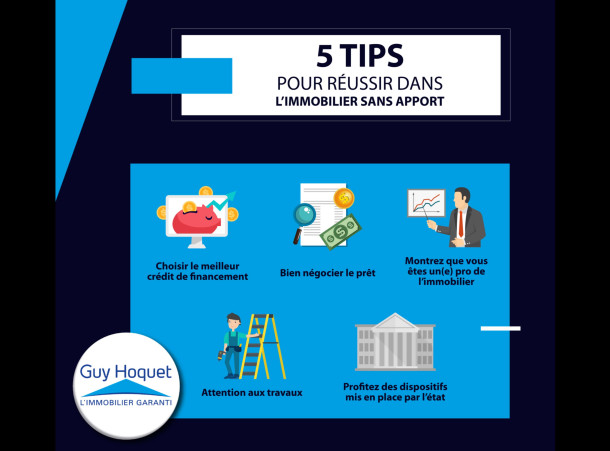 TIPS IMMOBILIER: 5 CONSEILS POUR REUSSIR DANS L'IMMOBILIER SANS APPORT